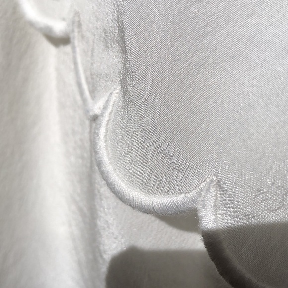 Zimmermann Silk Embroidered edged Scallop Ruffle V-Neck spaghetti strap camisole - Picture 5 of 9